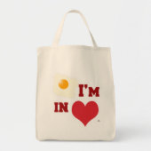Gebakken ei Ik ben verliefd Fun Heart Epic Logo Tote Bag (Voorkant)