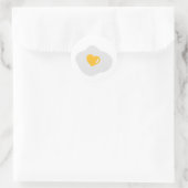 Gebakken ei liefde hart ronde sticker (Tas)