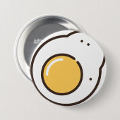gebakken ei ronde button 7,6 cm (Voorkant /achterkant)