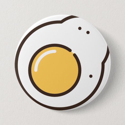 gebakken ei ronde button 7,6 cm (Voorkant)