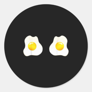 Gebakken eieren ei zonzijde ronde sticker