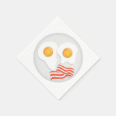 Gebakken eieren en spekpapierservetten servet (Hoek)