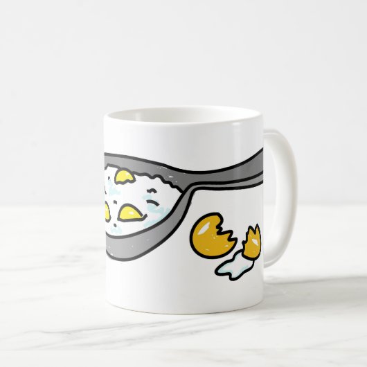 gebakken eieren koffiemok (Voorkant rechts)