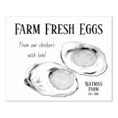 Gebakken eieren, met de dooier boven, verse boerde rubberstempel (Afrduk)