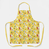 Gebakken eieren met gele paprika's schort (Voorkant)