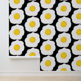 Gebakken eieren Ontbijt Bar Patroon Keuken Behang