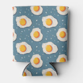 Gebakken eieren op blauw blikjeskoeler (Voorkant)