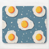 Gebakken eieren op blauw muismat (Voorkant)