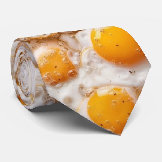 Gebakken eieren zonnige kant-en plezier stropdas (Opgerold)