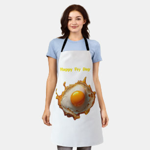 Gebakken eieren Zonnige kant omhoog Happy Fry Day Schort