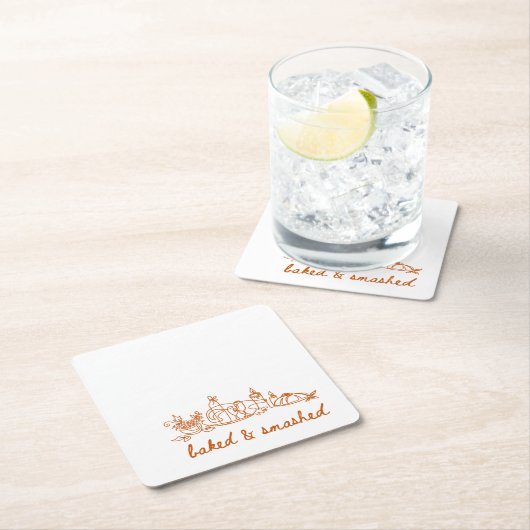 Gebakken en gebroken Thanksgiving Kartonnen Onderzetters (Insitu)