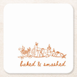 Gebakken en gebroken Thanksgiving Kartonnen Onderzetters