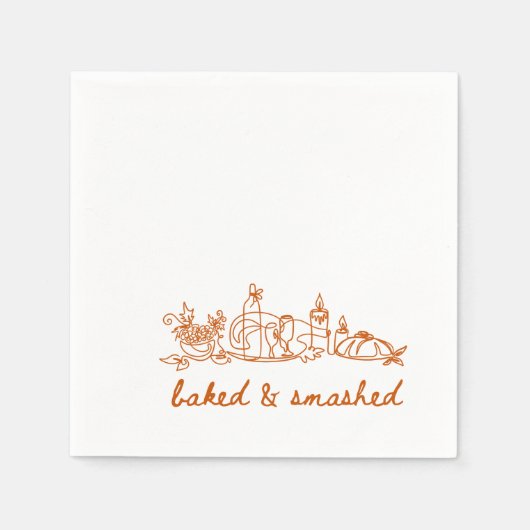 Gebakken en gebroken Thanksgiving Servet (Voorkant)