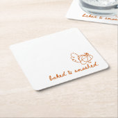 gebakken en vernielde kalkoen kartonnen onderzetters (Schuin)