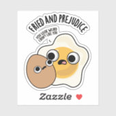 Gebakken en vooroordelen Funny Egg Pun Sticker (Vel)