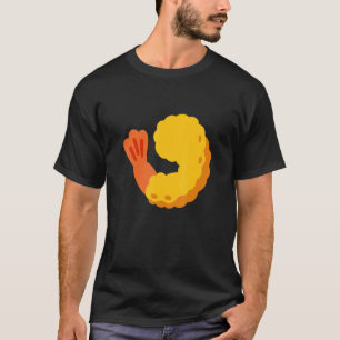 Gebakken garnalen Tempura garnaal kostuum T-shirt