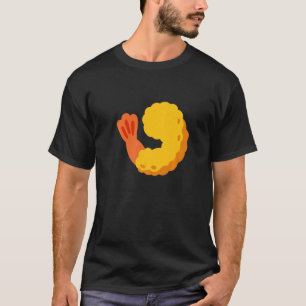 Gebakken garnalen Tempura garnaal kostuum T-shirt