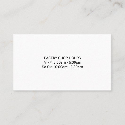 gebakken gebak | Rolling Pin and Dough Visitekaartje (Achterkant)