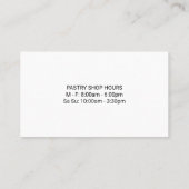 Gebakken gebak | Rolling Pin en Dough Business Ca Visitekaartje (Achterkant)