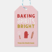 Gebakken goederen Christmas Baking Spirits Bright Cadeaulabel (Voorkant)