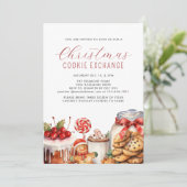 Gebakken goederen Kerstmis Cookie Exchange Party Kaart (Staand voorkant)