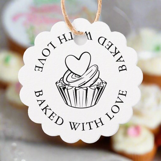 Gebakken Goederen met liefde Minimale cupcake Busi Bedankjes Labels