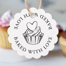 Gebakken Goederen met liefde Minimale cupcake Busi Bedankjes Labels