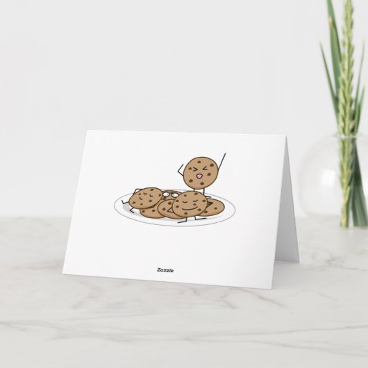 Gebakken het borddessert van de Chocoladeschilfer Bedankkaart (Achterkant)