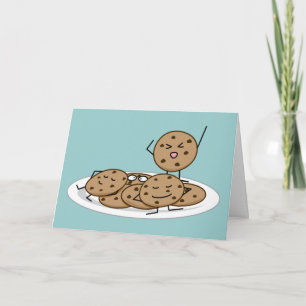 Gebakken het borddessert van de Chocoladeschilfer Bedankkaart