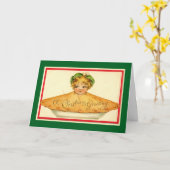 Gebakken in een taart kaart (Gele Bloem)