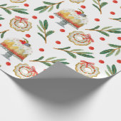 Gebakken kerstartikelen cadeaupapier (Hoek)