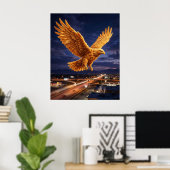 Gebakken Kip Adelaar Poster (Thuiskantoor)