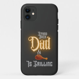 Gebakken kip been BBQ stand back papa is grillen Case-Mate iPhone Case