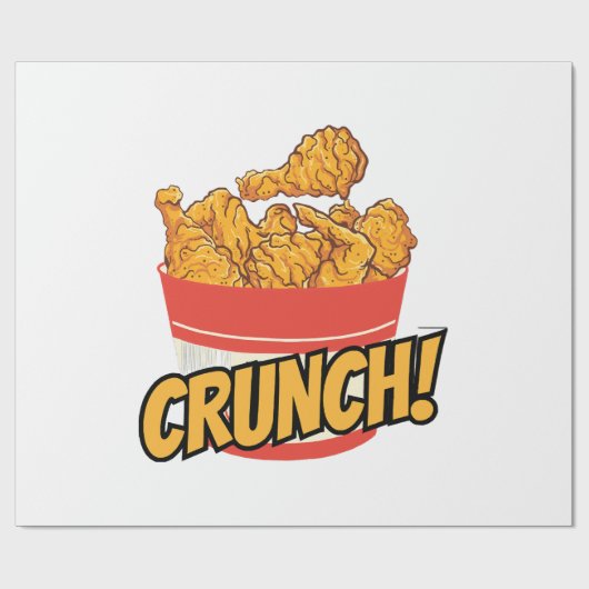 gebakken kip cadeaupapier (Vlak)