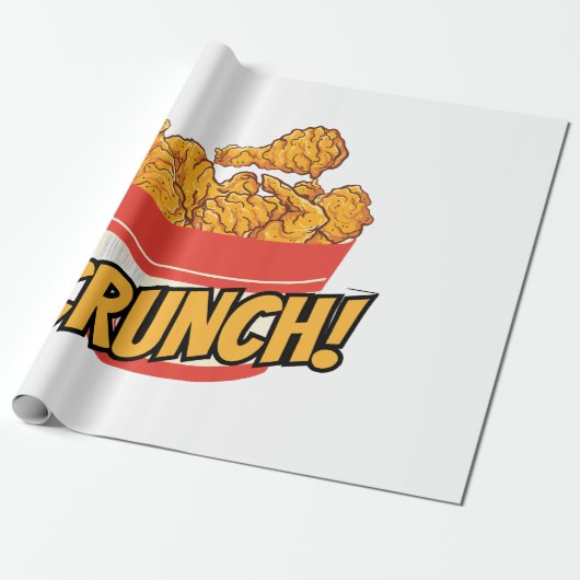 gebakken kip cadeaupapier (Uitgerold)