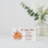 Gebakken kip en specerijen vallen op Bord Visitekaartje (Staand voorkant)