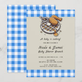 Gebakken kip en wafels Brunch Baby shower Kaart (Voorkant / Achterkant)