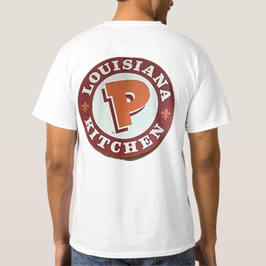 GEBAKKEN KIP LOGO EN KIP SANDWICH POPEYES T-SHIRT (Achterkant)