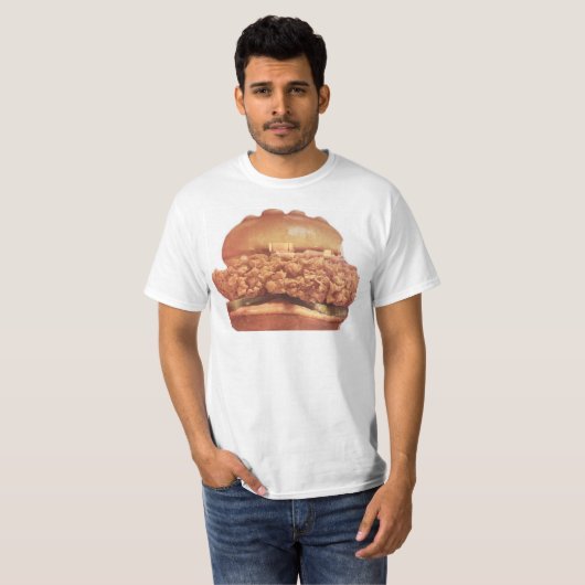 GEBAKKEN KIP LOGO EN KIP SANDWICH POPEYES T-SHIRT (Voorkant volledig)