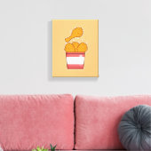Gebakken Kip Met Emmer Canvas Afdruk (Insitu (Woonkamer))