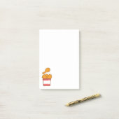 Gebakken kip met emmer post-it® notes (Op bureau)