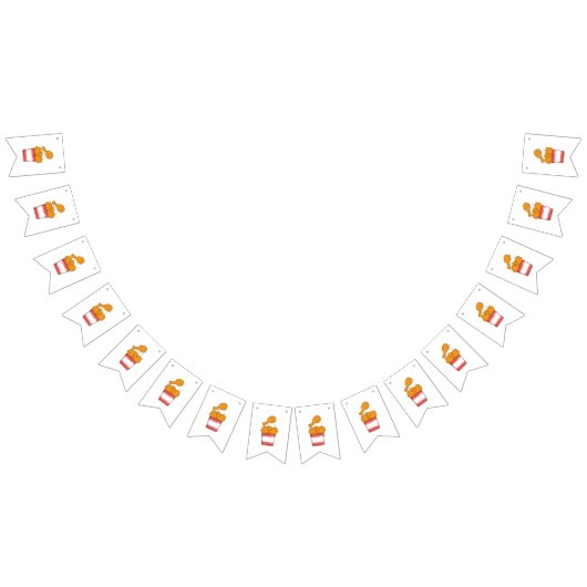 Gebakken kip met emmer vlaggetjes (Alle)