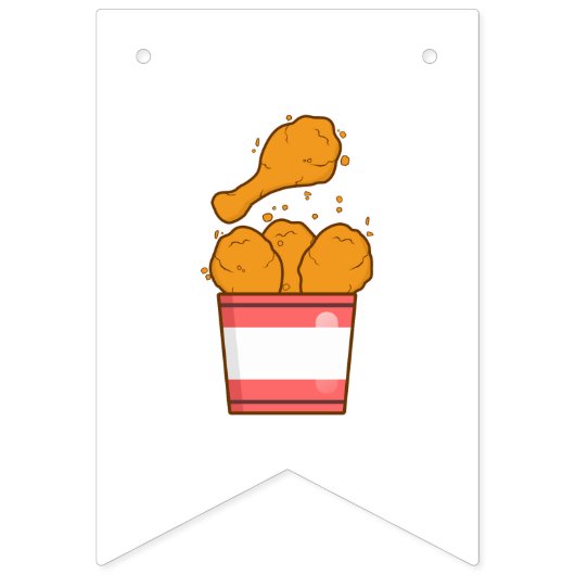 Gebakken kip met emmer vlaggetjes (Tweede vlag)