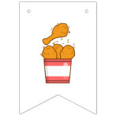 Gebakken kip met emmer vlaggetjes (Eerste vlag)