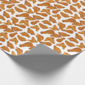 Gebakken kip patroon voedsel cadeaupapier (Hoek)