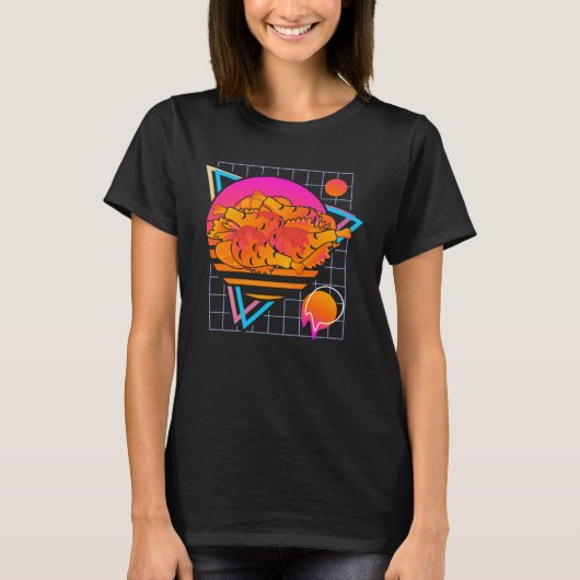 Gebakken Kip Retro 80s Stijl  T-shirt (Voorkant)