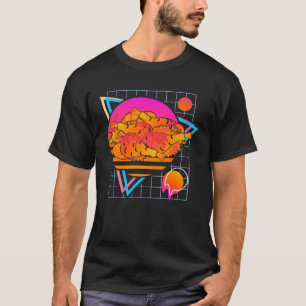 Gebakken Kip Retro 80s Stijl Vintage T-shirt