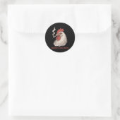 Gebakken Kip Stoner Grappig Wiet Ronde Sticker (Tas)