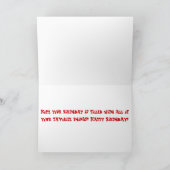 Gebakken kip verjaardag kaart (Binnen)