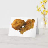 Gebakken kip verjaardag kaart (Gele Bloem)